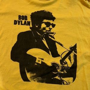 Bob Dylan acoustic T. Dark mustard color. XXL